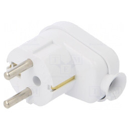 Conector Alimentare AC Tată Alb 250V 16A 3 PIN | Electronic-mag.ro | Componente Electronice