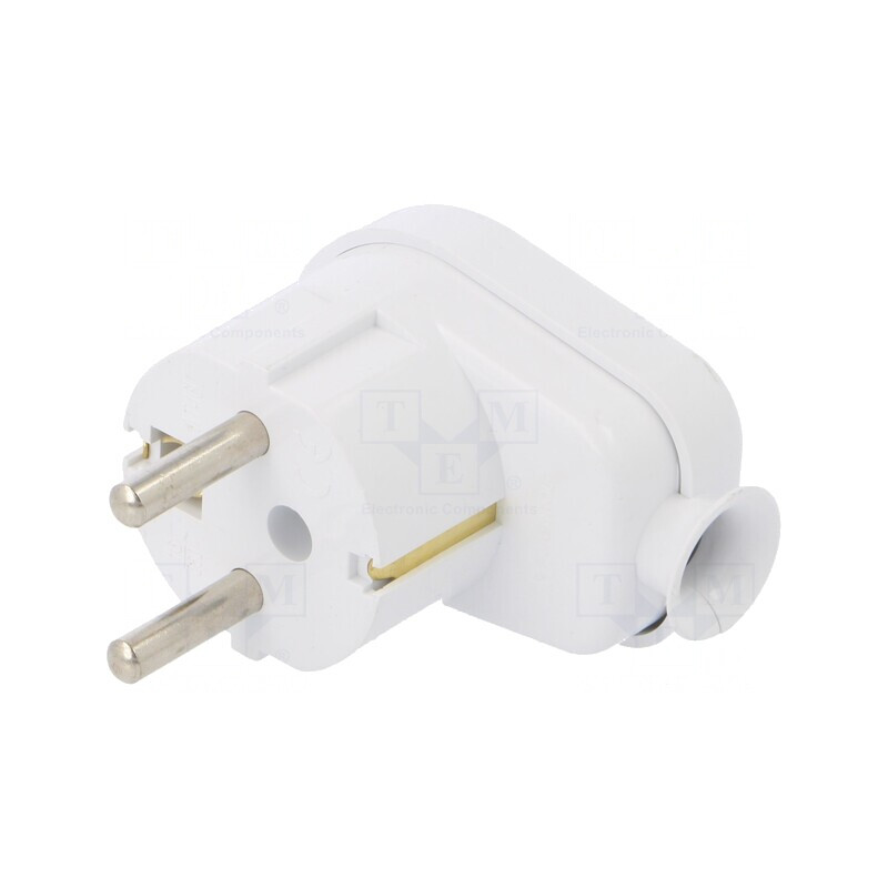 Conector Alimentare AC Tată Alb 250V 16A 3 PIN | Electronic-mag.ro | Componente Electronice