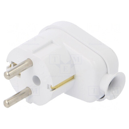 Conector Alimentare AC Tată Alb 250V 16A 3 PIN | Electronic-mag.ro | Componente Electronice