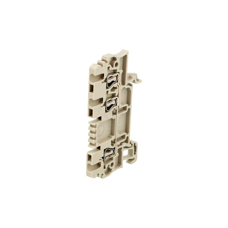 Conector terminal șine 1.5mm² 3 borne bej | Electronic-mag.ro | Componente Electronice