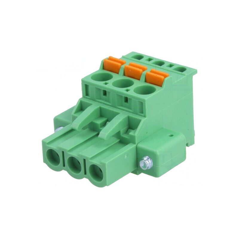 Regletă de Conexiuni 5mm 3 Piste 90° | Electronic-mag.ro | Componente Electronice