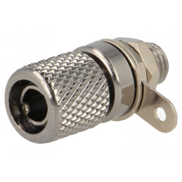 Soclu banană 4mm 10A 60VDC 25.5mm Nichelat | Electronic-mag.ro | Componente Electronice
