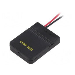 Suport Baterie CR2032 cu Cabluri 150mm Negru | Electronic-mag.ro | Componente Electronice