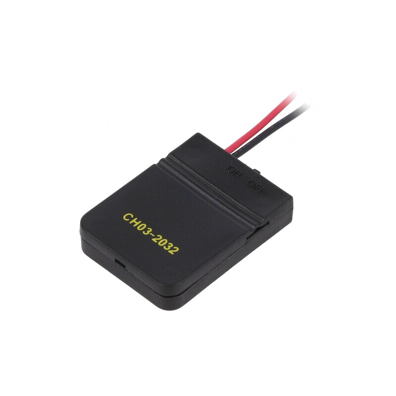 Suport Baterie CR2032 cu Cabluri 150mm Negru | Electronic-mag.ro | Componente Electronice