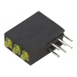 LED Galben 1,8mm 3 Diode 20mA Lentilă Difuză | Electronic-mag.ro | Componente Electronice