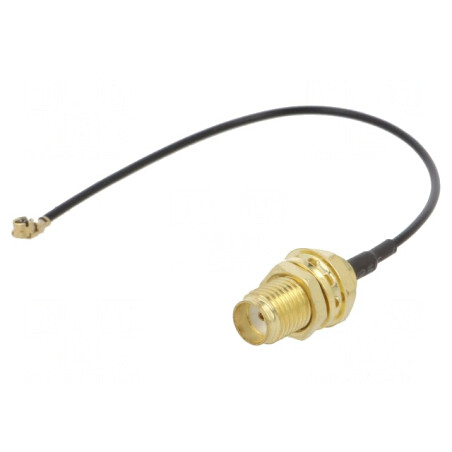 Cablu IPEX Mamă în unghi SMA Soclu Negru 0.1m | Electronic-mag.ro | Componente Electronice