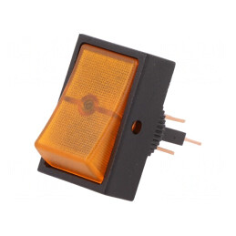 Comutator Basculant ON-OFF 30A/12VDC Lampă Neon Portocalie | Electronic-mag.ro | Componente Electronice