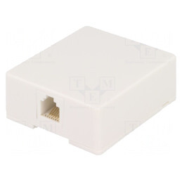 Soclu RJ12 6P6C Montare pe Perete Autoadezivă | Electronic-mag.ro | Componente Electronice