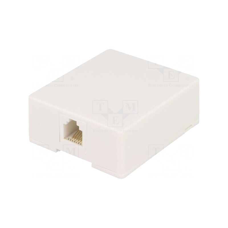Soclu RJ12 6P6C Montare pe Perete Autoadezivă | Electronic-mag.ro | Componente Electronice