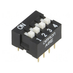 Comutator DIP-SWITCH 4 Secțiuni ON-OFF 0,025A 24VDC | Electronic-mag.ro | Componente Electronice