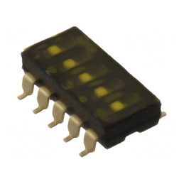 Comutator DIP-SWITCH 5 Secțiuni ON-OFF 0,025A 24VDC | Electronic-mag.ro | Componente Electronice