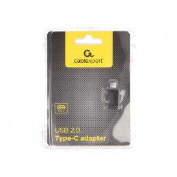 Adaptor USB 2.0 USB-A la USB-C Negru 480Mbps | Electronic-mag.ro | Componente Electronice