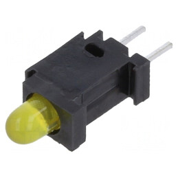 LED galben 2,8mm 1 diodă 20mA 60° 10-20mcd | Electronic-mag.ro | Componente Electronice