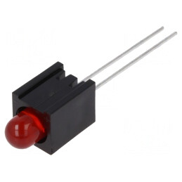 LED Carcasă Roșie 5mm 20mA 60° 30-80mcd