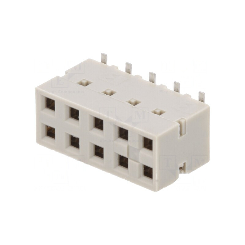 Soclu PCB Mamă Dubox 2,54mm 10 PIN SMT Aurit Vertical | Electronic-mag.ro | Componente Electronice