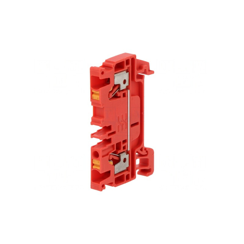 Conector Îmbinare Șine 2,5mm2 2 Borne Roșu 5,1mm | Electronic-mag.ro | Componente Electronice