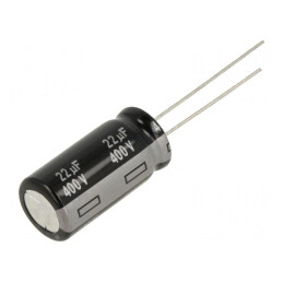 Condensator Electrolitic THT 22uF 400V 12.5x25mm | Electronic-mag.ro | Componente Electronice