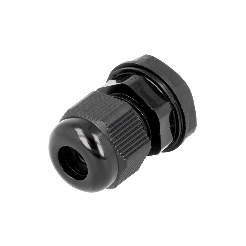 Garnitură etanșare PG9 IP68 neagră poliamidă | Electronic-mag.ro | Componente Electronice