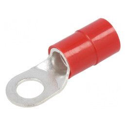 Vârf Inelar Crimpat Izolat Roșu M10 Ø11mm 35mm2 | Electronic-mag.ro | Componente Electronice