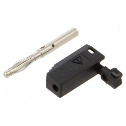 Mufă Banană 2mm Neagră 10A 30VAC 60VDC | Electronic-mag.ro | Componente Electronice