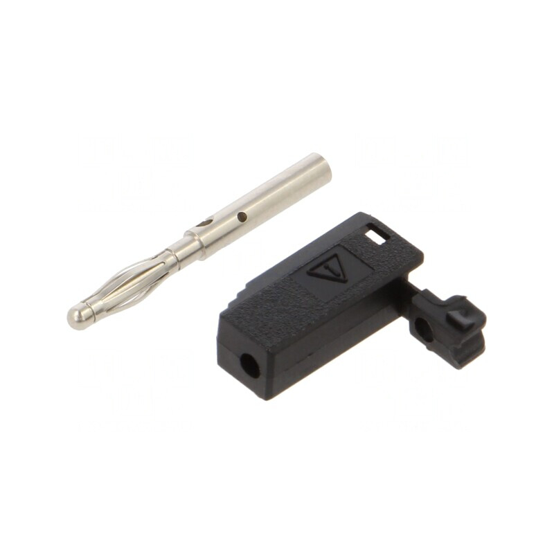 Mufă Banană 2mm Neagră 10A 30VAC 60VDC | Electronic-mag.ro | Componente Electronice