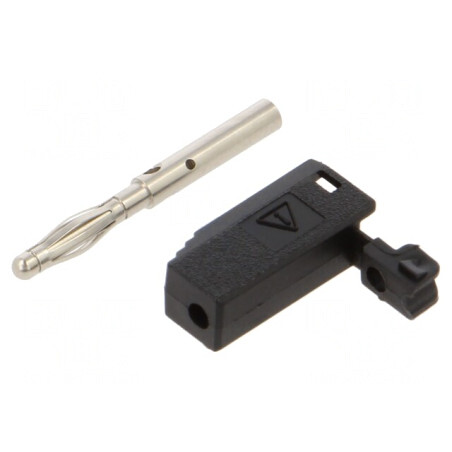 Mufă Banană 2mm Neagră 10A 30VAC 60VDC | Electronic-mag.ro | Componente Electronice