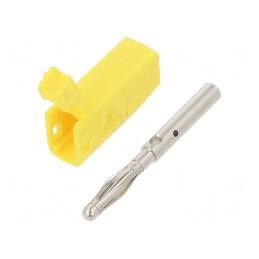 Mufă Banană 2mm 10A Galbenă Nichelată | Electronic-mag.ro | Componente Electronice