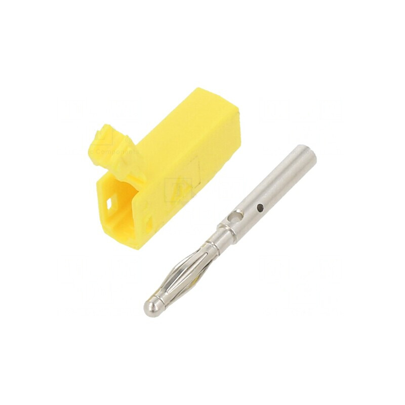 Mufă Banană 2mm 10A Galbenă Nichelată | Electronic-mag.ro | Componente Electronice