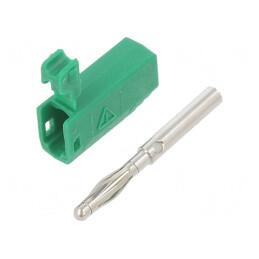 Mufă Banană Verde 2mm 10A 30V 60V Nichelată | Electronic-mag.ro | Componente Electronice