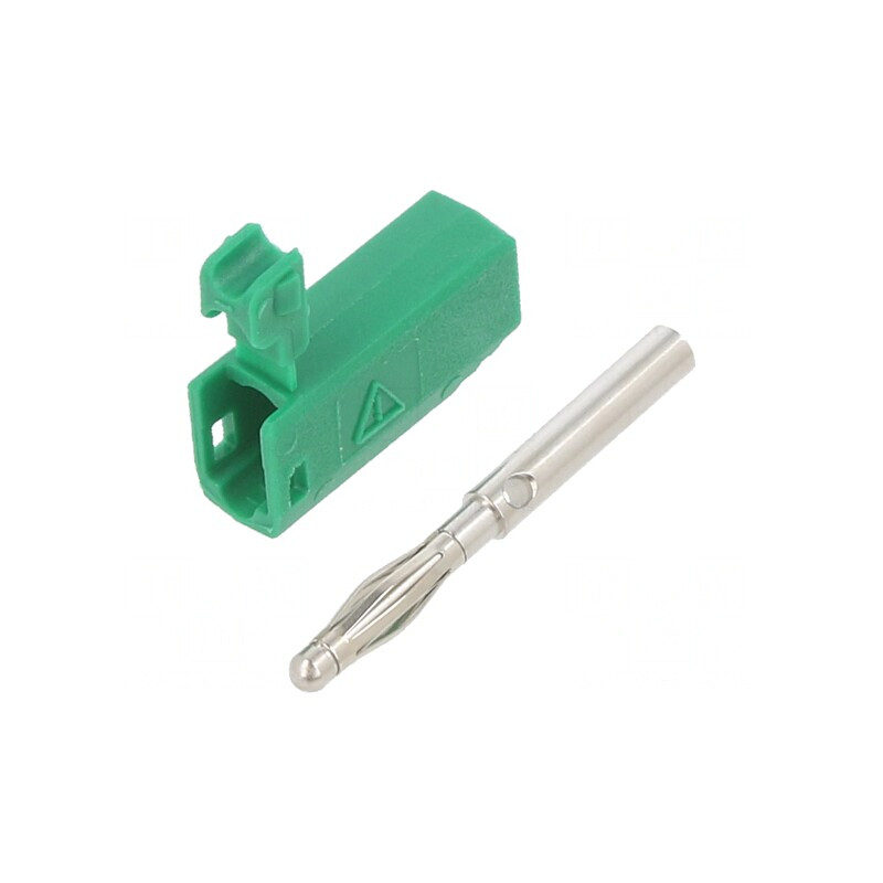 Mufă Banană Verde 2mm 10A 30V 60V Nichelată | Electronic-mag.ro | Componente Electronice