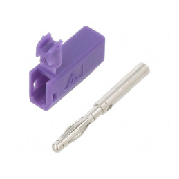 Mufă Banană Violet 2mm 10A | Electronic-mag.ro | Componente Electronice