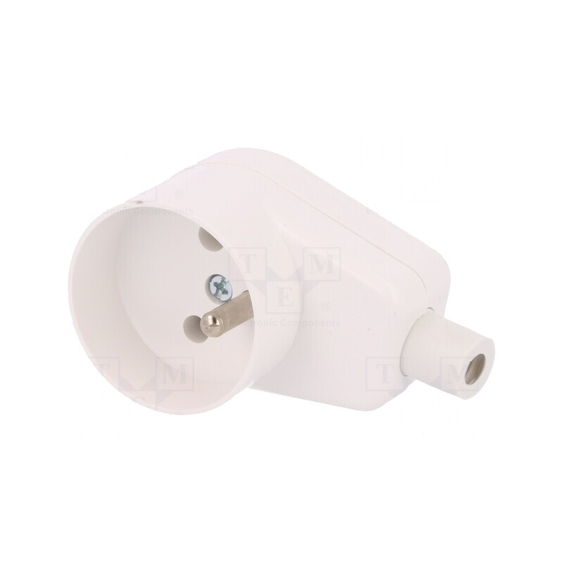 Conector Alimentare AC 250V 16A Alb IP20 | Electronic-mag.ro | Componente Electronice