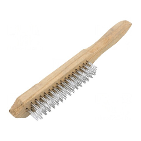 Perie fir oțel zincat 4 șiruri cu mâner lemn | Electronic-mag.ro | Componente Electronice