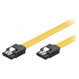 Cablu SATA L-L 0.3m Galben