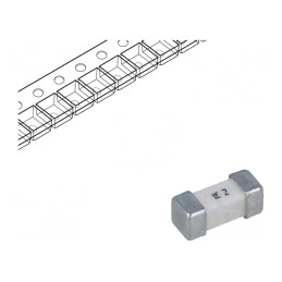 Siguranţă: siguranţă; ardere rapidă; 2A; 250VAC; 250V; 125VDC; SMD