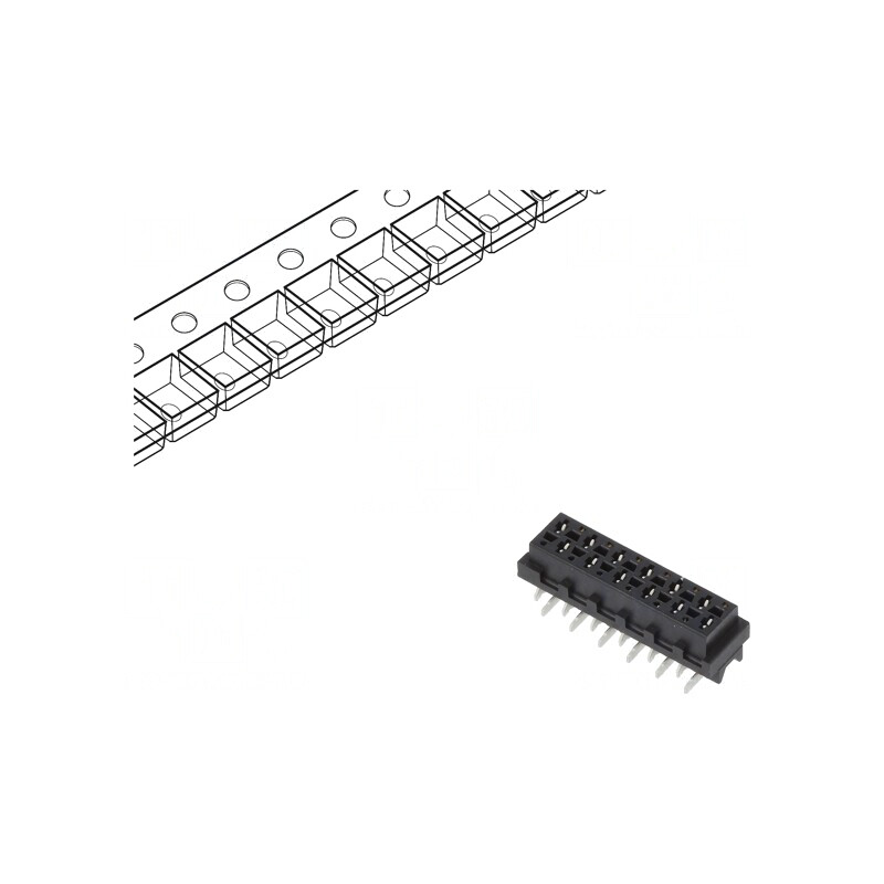 Micro-MaTch Soclu Mamă 12-Pin SMT 2x6 PCB | Electronic-mag.ro | Componente Electronice Micro-MaTch Soclu Mamă 12-Pin SMT 2x6 PCB | Electronic-mag.ro | Componente Electronice