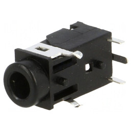 Soclu Jack 3,5mm Mamă Stereo 4 Piste 90° | Electronic-mag.ro | Componente Electronice