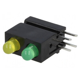LED 3mm Verde/Galben 20mA 2 Diode | Electronic-mag.ro | Componente Electronice