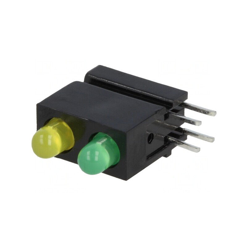 LED 3mm Verde/Galben 20mA 2 Diode | Electronic-mag.ro | Componente Electronice