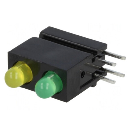 LED 3mm Verde/Galben 20mA 2 Diode | Electronic-mag.ro | Componente Electronice
