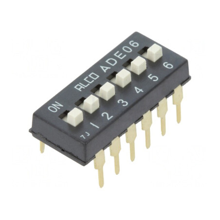 Comutator DIP-SWITCH 6 Secțiuni ON-OFF 24V | Electronic-mag.ro | Componente Electronice