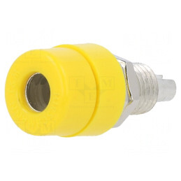 Soclu Banană 4mm Galben 32A 60VDC | Electronic-mag.ro | Componente Electronice
