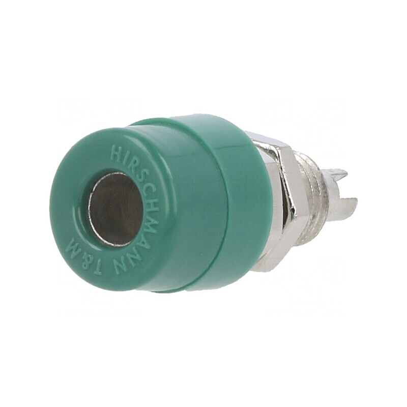 Soclu Banană Verde 4mm 32A 60VDC | Electronic-mag.ro | Componente Electronice