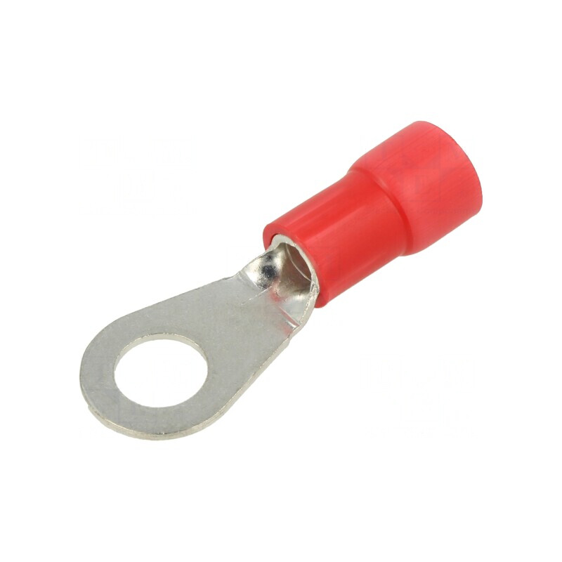 Vârf Inelar 8mm Crimpat Cablu Izolat Roșu | Electronic-mag.ro | Componente Electronice