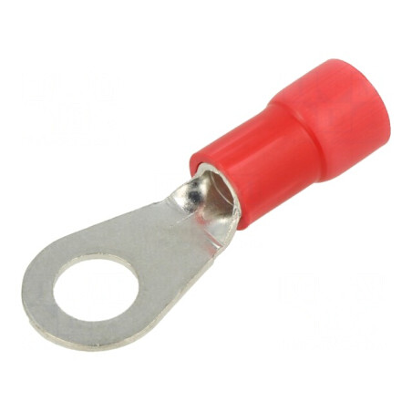 Vârf Inelar 8mm Crimpat Cablu Izolat Roșu | Electronic-mag.ro | Componente Electronice