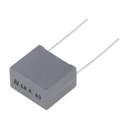 Condensator Poliester 6.8uF 40VAC 63VDC 15mm ±10% THT | Electronic-mag.ro | Componente Electronice