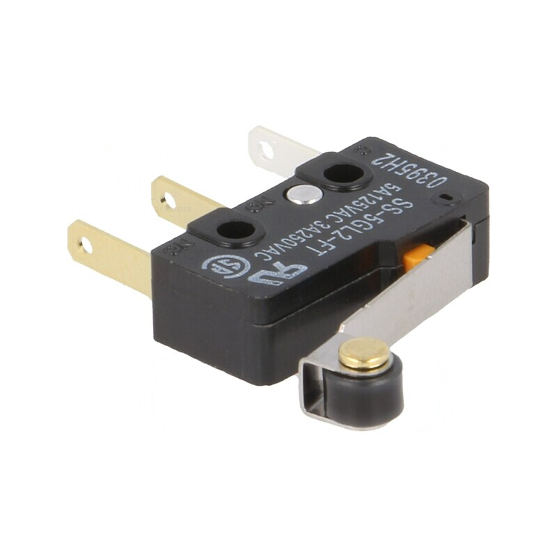 Microîntrerupător cu Manetă și Rulou 5A 250VAC | Electronic-mag.ro | Componente Electronice