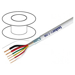 Cablu Ecranat FirestoP PVC 2x0,5mm2 4x0,22mm2 | Electronic-mag.ro | Componente Electronice
