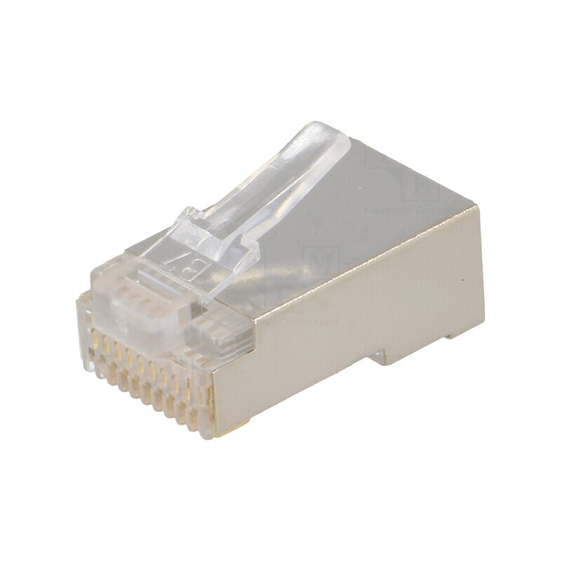 Mufă RJ50 10P10C Ecranată Aurită pentru Cablu IDC | Electronic-mag.ro | Componente Electronice
