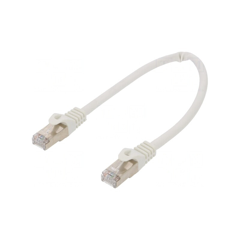 Patch cord S/FTP 6a LSZH alb 0,25m Cablexpert | Electronic-mag.ro | Componente Electronice